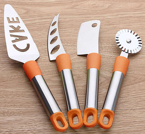 4 In 1 Cheese Knife Set  - Pink Unboxed