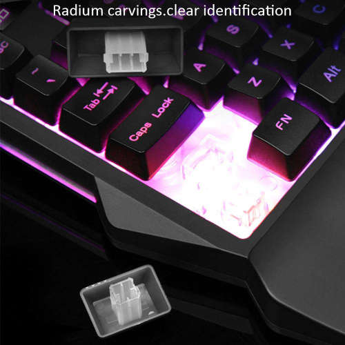 One-hand 35-Key Gaming Keypad with LED Backlights Unboxed