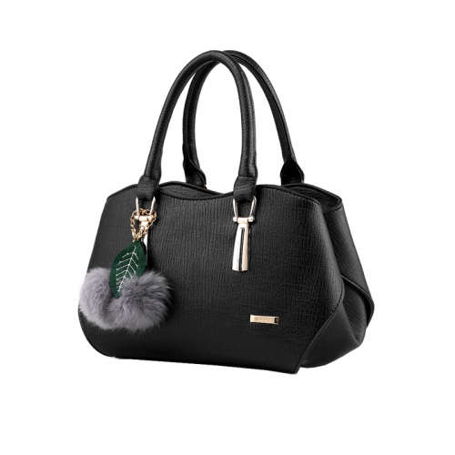 Fashion Women PU Leather Handbag Shoulder Bag-Black Unboxed