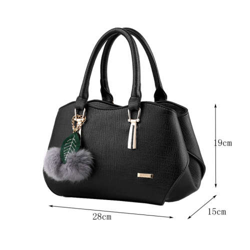 Fashion Women PU Leather Handbag Shoulder Bag-Black Unboxed