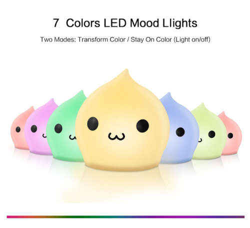 7 Colors Silicone LED Touch Sensor Night Light Unboxed