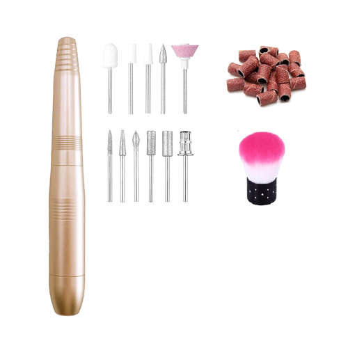 USB Portable Electric Nail Drill Pen Manicure Machine Set-Golden Unboxed