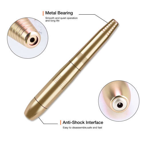 USB Portable Electric Nail Drill Pen Manicure Machine Set-Golden Unboxed