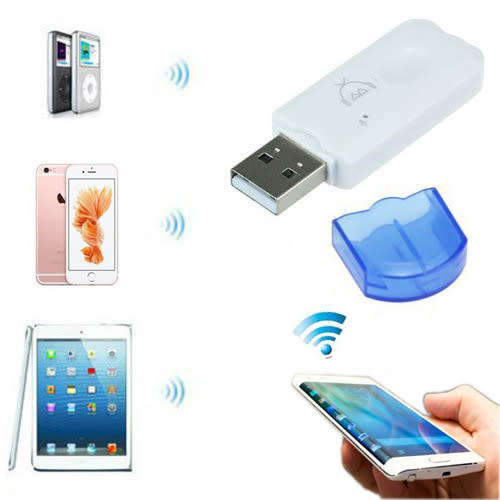 USB Wireless Bluetooth Stereo Audio Music Receiver Speaker Adapter for Car, Cellphones, Home Audio