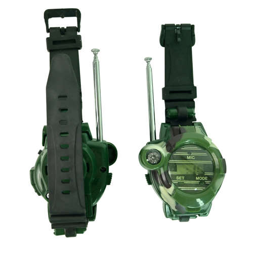 2 Pieces Outdoor Activity Kids Military Simulation Watch Walkie-Talkie
