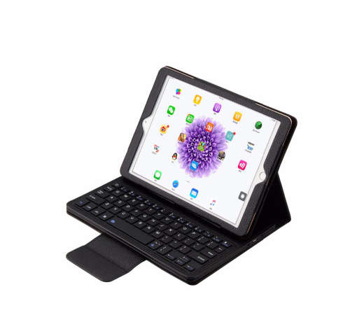 2 In 1 PU Leather Wireless Bluetooth Keyboard Case for iPad 9.7 Inch-Black