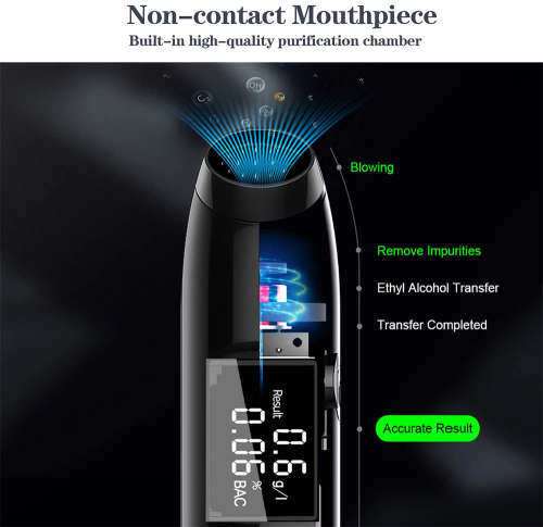 Portable Breath Non-Contact Alcohol Tester with Digital LCD Display
