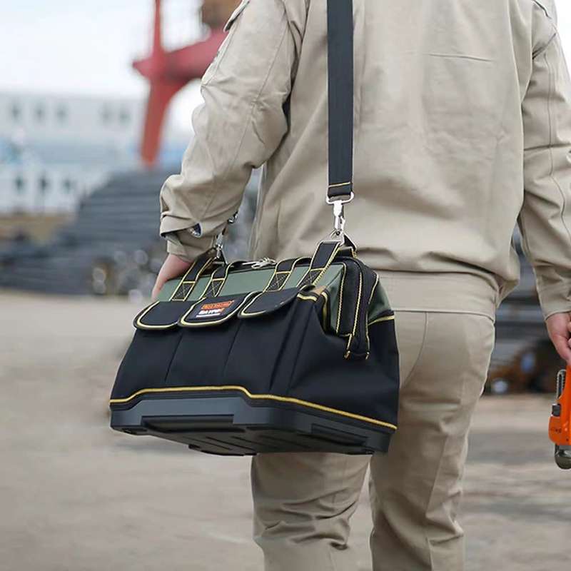 16 Inch Waterproof Tools Bag Close Top with Heavy Duty Molded Base
