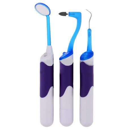 LED Dental Hygeine Cleaning Tool Kit - 3 Piece