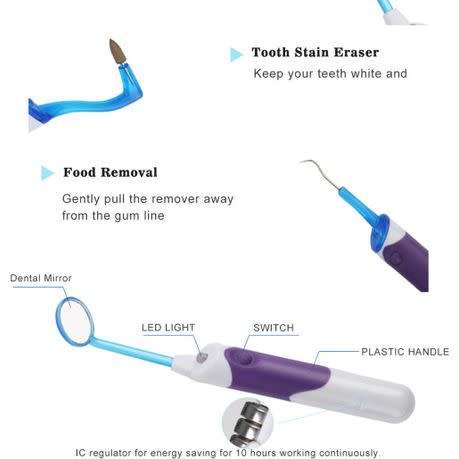 LED Dental Hygeine Cleaning Tool Kit - 3 Piece