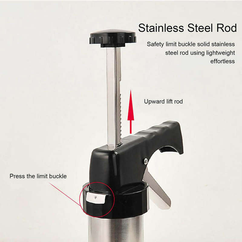 Stainless Steel Cookie Press Gun Kit for DIY Home Party Fun