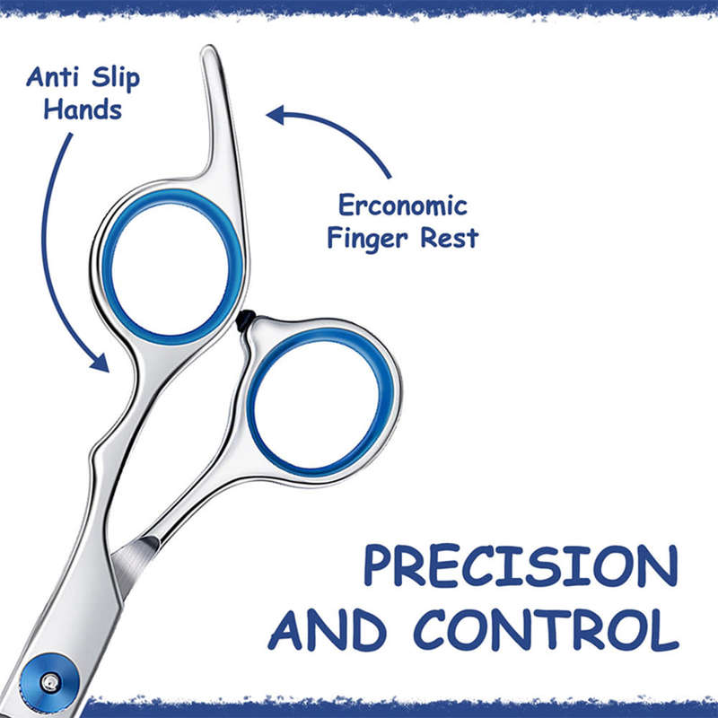 Professional 6 inch Pet Grooming Scissors Set With Storage Pouch - 5 Pieces