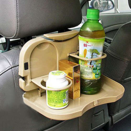 *LOCAL STOCK* Foldable Car Auto Food Meal Drink Tray Desk Dining Table Water Cup Stand Holder