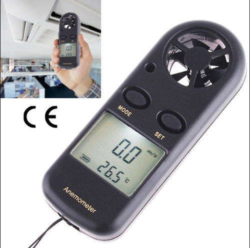 *LOCAL STOCK* Mini Digital LCD LED Display Wind Speed Gauge Scale Anemometer + Thermometer