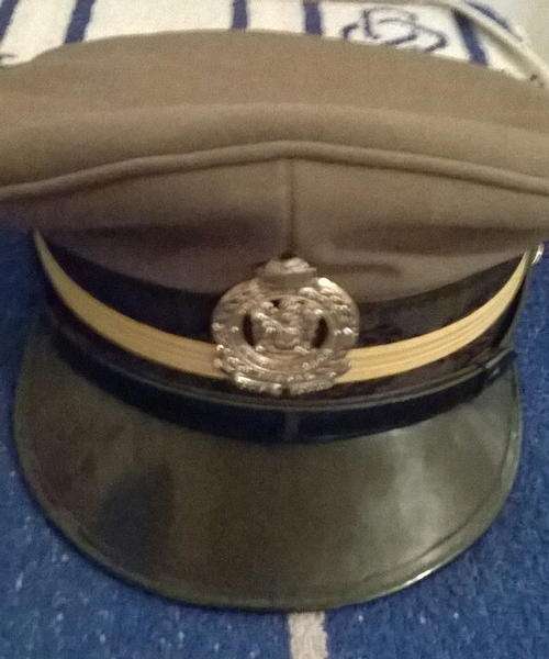 SA RAILWAYS POLICE CAP COMPLETE WITH BADGE & CHIN STRAP