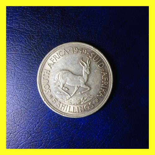 SILVER 5 SHILLING 1949 - KING GEORGE VI