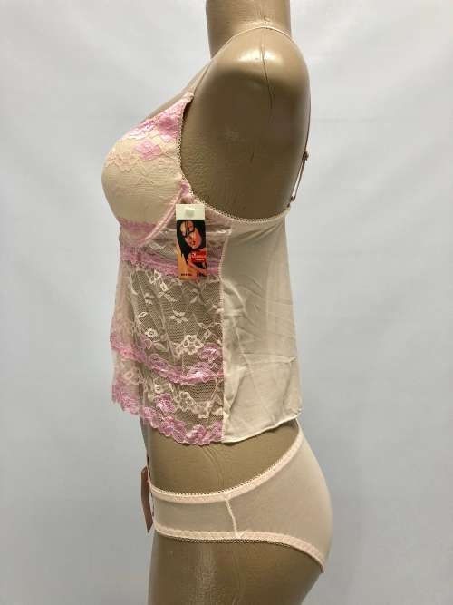 SIZE 36C pink lace bra and panty set