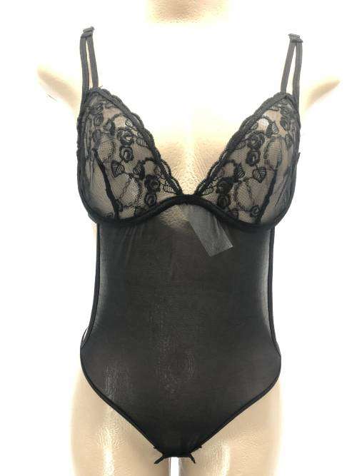 Size L one piece playsuits black