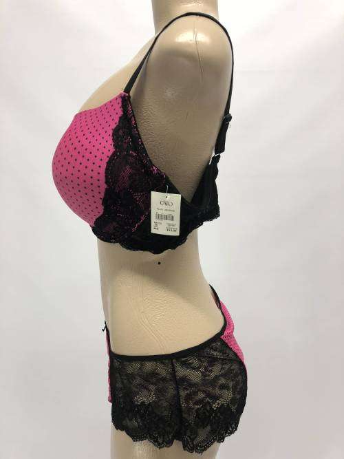 size 40D big bra and panty set pink