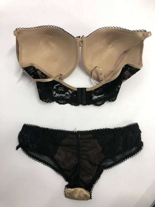 size 40D big bra and panty set golden