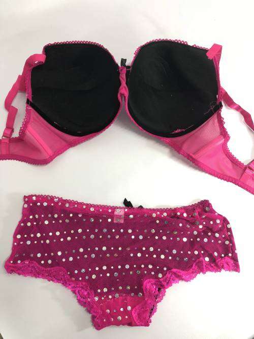 size 40DD big bra and panty set red