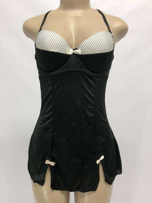 size 34B bra and skirt set black & white
