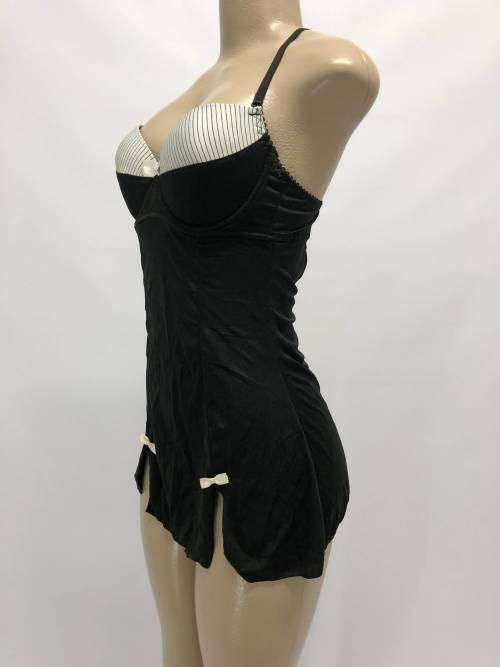 size 34B bra and skirt set black & white