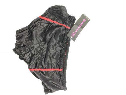 Size M black panty with red lace