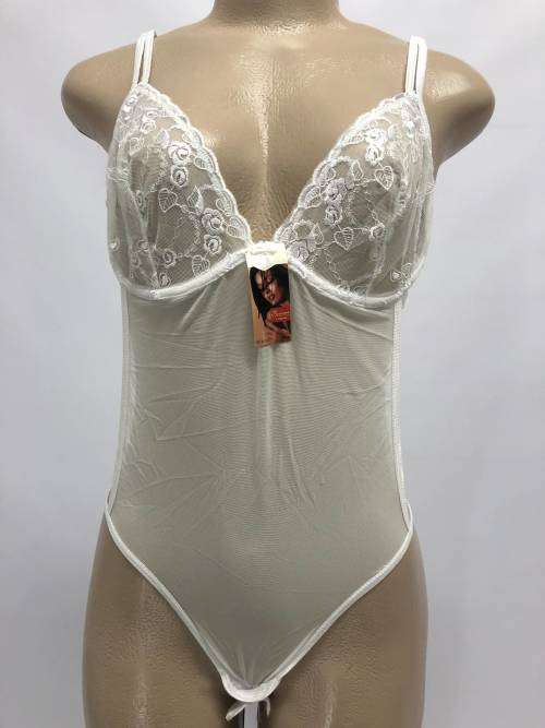 Size M one piece chiffon Lingerie white