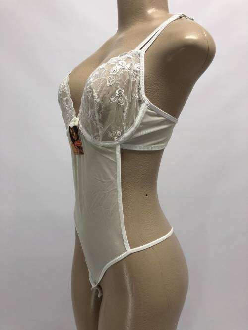 Size M one piece chiffon Lingerie white