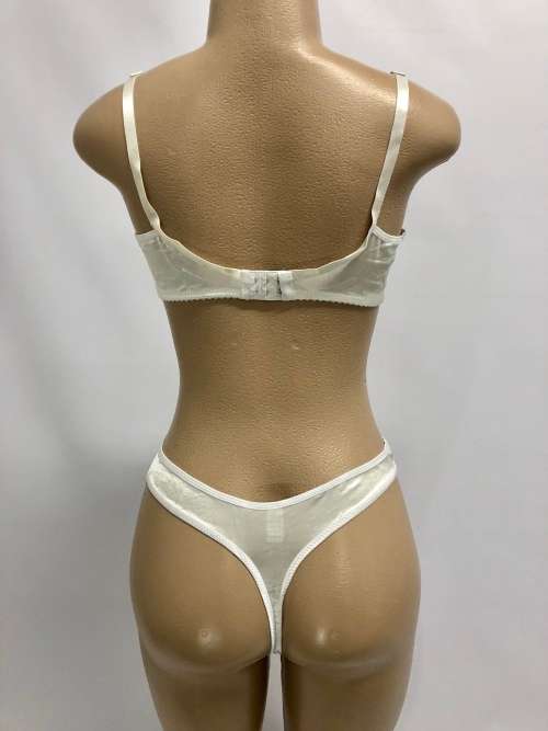 Size 38B white lace bra & panty set
