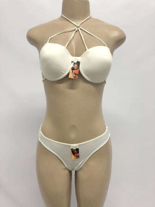size 38C white bra and panty set