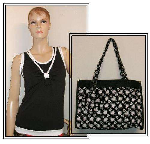 Ladies top with matching handbag (size 34-38)
