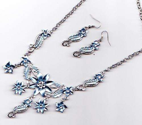 Butterfly Jewels!!!!!  Necklace and earring set (LIGHT BLUE)