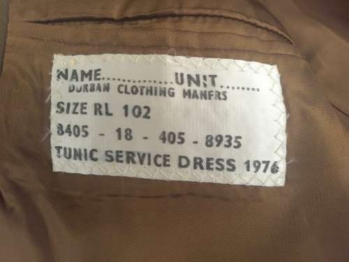 Vintage South African army Jacket 1976