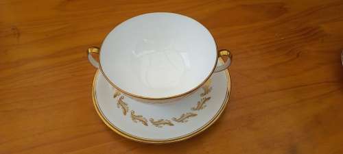 Royal Abert Symphony double handled cream soup duo