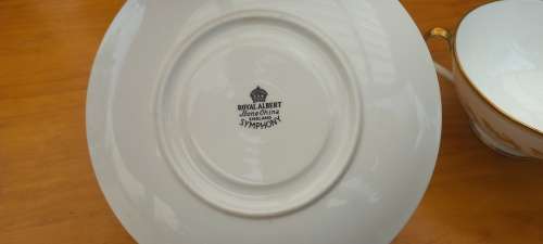 Royal Abert Symphony double handled cream soup duo