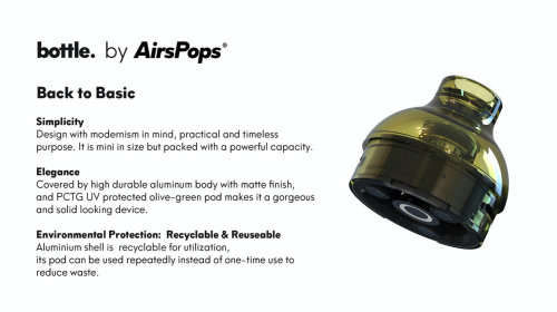 Airscream bottle - by Airspops