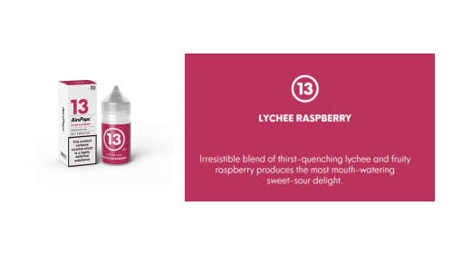 Airscream 313 E-LIQUID Lychee Raspberry 30ml - 4% Nic Salts