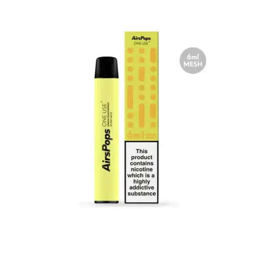 AirsPops Airscream ONE USE Disposable Mesh 1600 Puffs Lemon Passionfruit 6ml