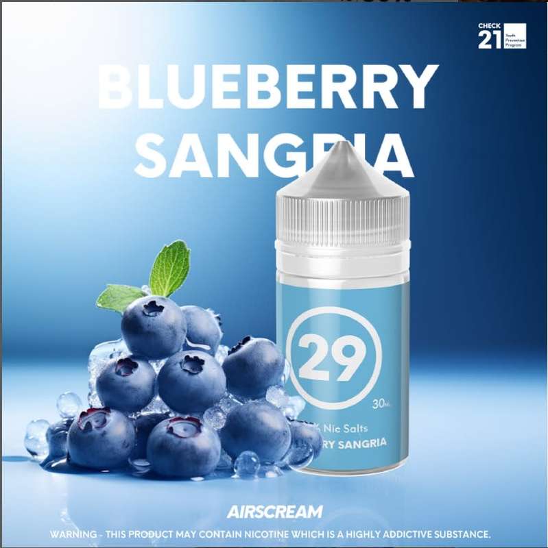 Airscream - E-Liquids - Blueberry Sangria - 30ml - 4% Nic Salts