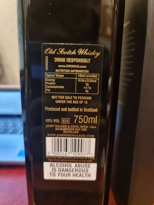 Johnnie Walker Black Label 100 Years Anniversary Edition Bottle