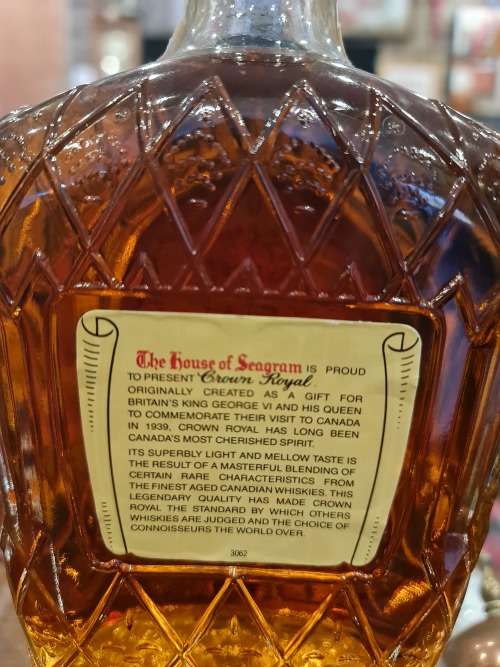 1979 Crown Royal Fine De Luxe Whisky Bottle
