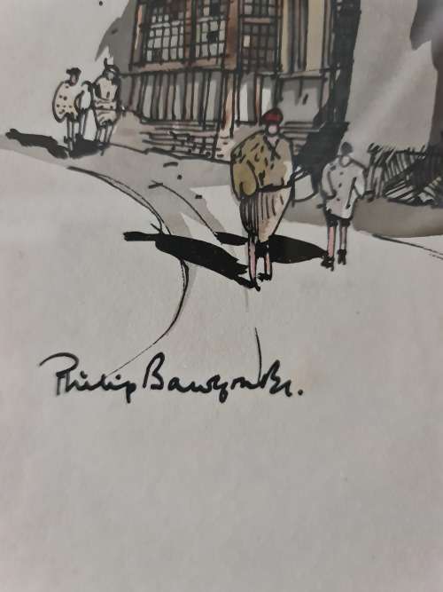 Phillip Bawcombe Watercolor On Paper Signed Art