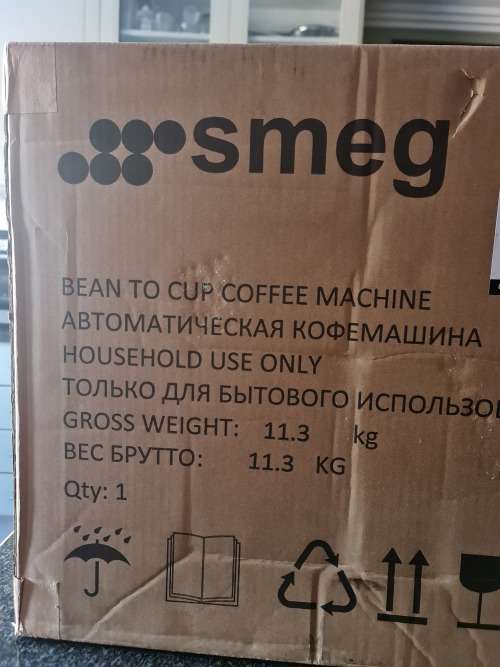Smeg Retro Bean To Cup Automatic Coffee and Cappuccinos Machine - Matt-Taupe Finish