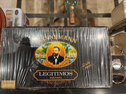 Vintage 25 Dannemann Brasil Legitimos Cigars in a Metal Tin Can Box Metal Can Tin Can