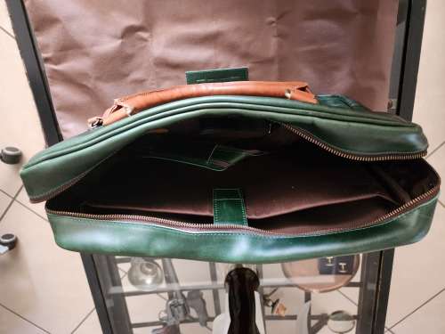 Emerald Genuine Leather Laptop Messenger Bag