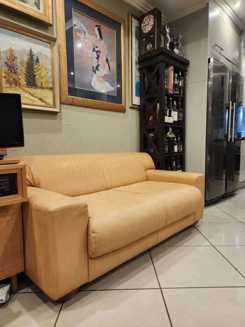 2 Seater Genuine Leather Couch