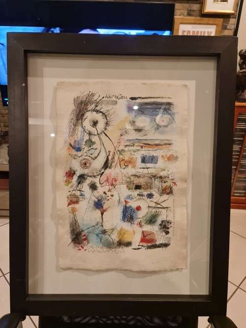 Martin Wenkidu - On the Beach Mixed Media Art