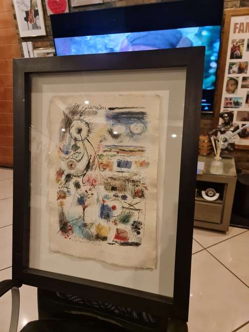 Martin Wenkidu - On the Beach Mixed Media Art